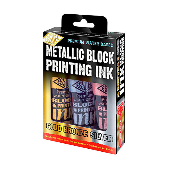 Essdee Block Printing Ink Metallic set 3x100ml