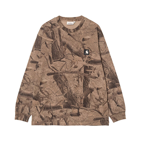 Carhartt WIP L/S Feather Tree T-Shirt, Camo Feather