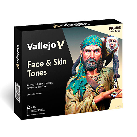 Vallejo Model Color Set Face & Skin Tones 16 x 17 ml