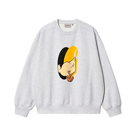 Carhartt WIP DeadKebab Knock Knock Sweat, Ash Heather