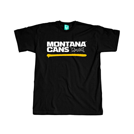 Montana Cans Typo Logo Line T-shirts, Black