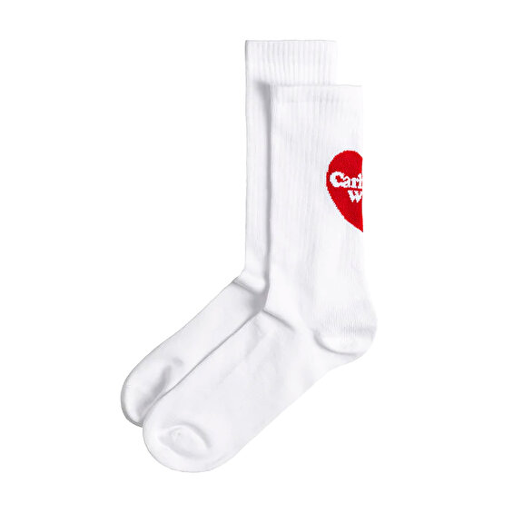 Carhartt WIP Heart Socks, White