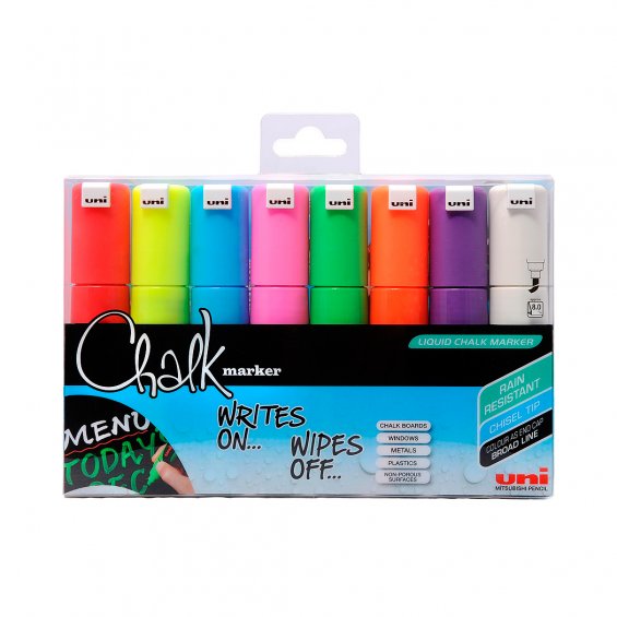 Uni Chalk Marker PWE-8K 8-Set