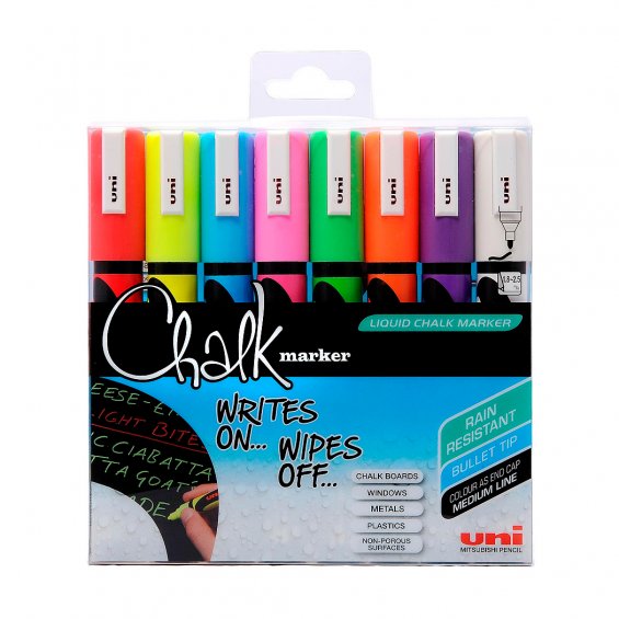 Uni Chalk Marker PWE-5M 8-Set