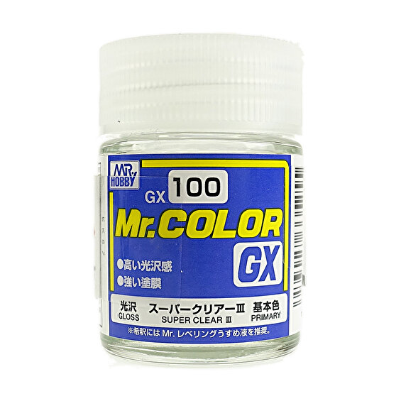 Mr. Hobby Mr. Color GX, 100 Super Clear III Gloss, 18ml