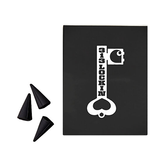 Carhartt WIP Locked Cone Incense, White/Black