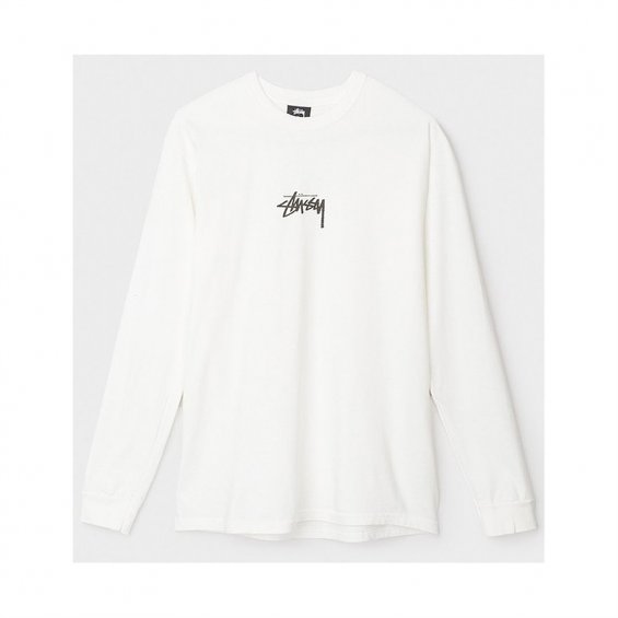 Stussy Stock Pigment Dyed LS Tee, Natural