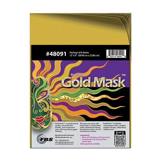 FBS Gold Mask 30,48cm x 22,86 cm, 6 Sheets