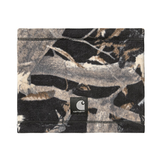 Carhartt WIP Blevin Neckwarmer, Camo Feather Tree, Black