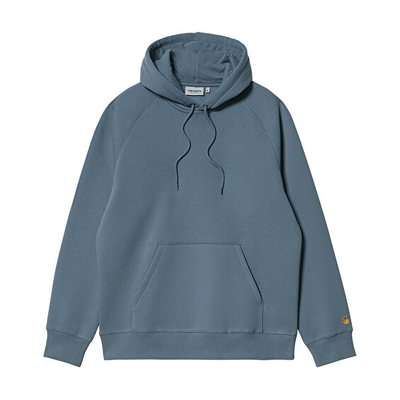 Carhartt Hooded Chase Sweat, Storm Blue / Gold