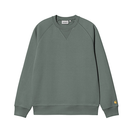 Carhartt WIP Chase Sweat, Velvet Green/Gold