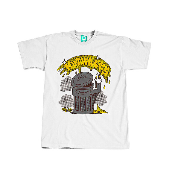 Montana Cans Trashcan by Max Solca T-shirt, White