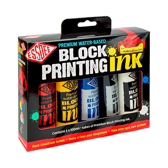 Essdee Block Printing Ink set 5x100ml Primary Colours