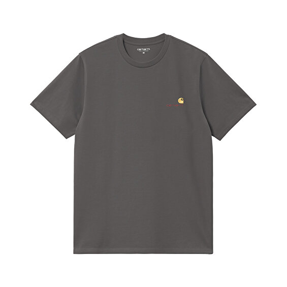 Carhartt WIP S/S American Script T-Shirt, Graphite