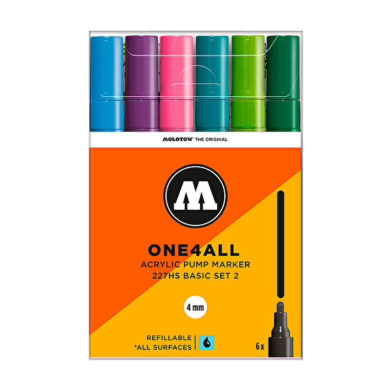 Molotow ONE4ALL 227hs Basic 2, 6-set