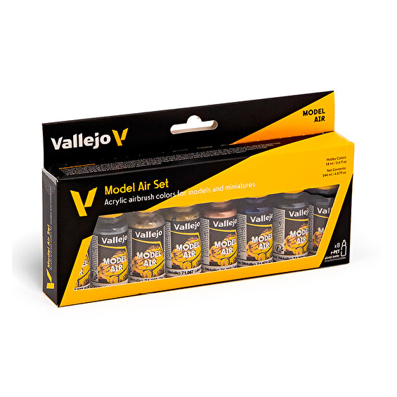 Vallejo Model Air Set Metallic Colors 8 x 17 ml
