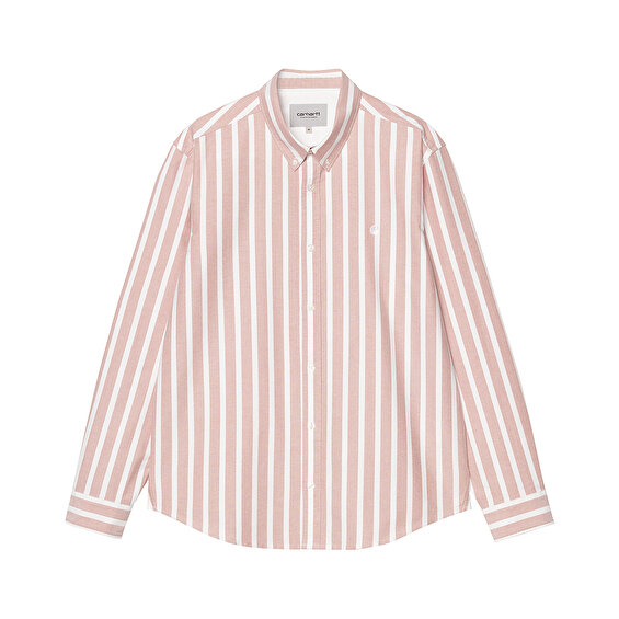 Carhartt WIP L/S Deven Shirt, Deven Stripe/Oxide Red