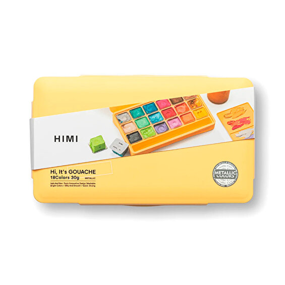 Himi Gouache Paint Set, 12ml/12colors, Metallic