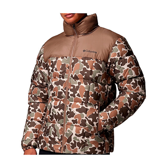 Columbia Puffect IV Printed Jacket, Fossil Puzzle