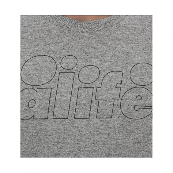 ALIFE Outlined Tee, Heather Grey