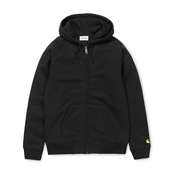 Carhartt Hooded Chase Jacket, Black / Gold