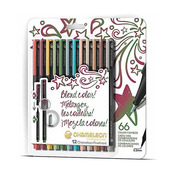 Chameleon 12 Pen Designer Colors Set