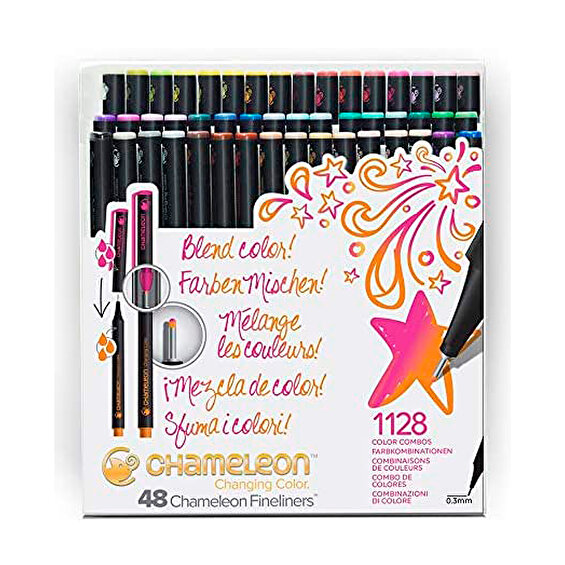 Chameleon 48 Fineliner Pen Brilliant Colors Set