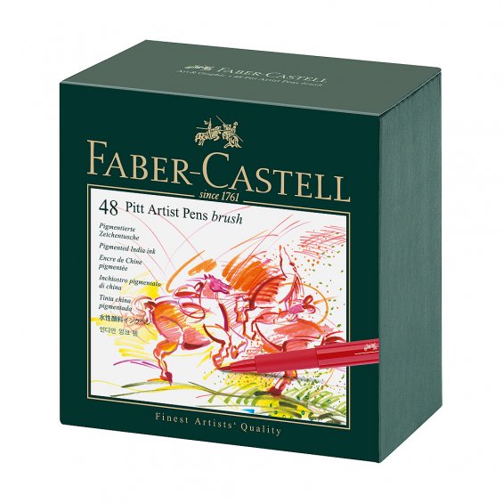 Faber-Castell PITT Artist Pen B studio Box 48 Set
