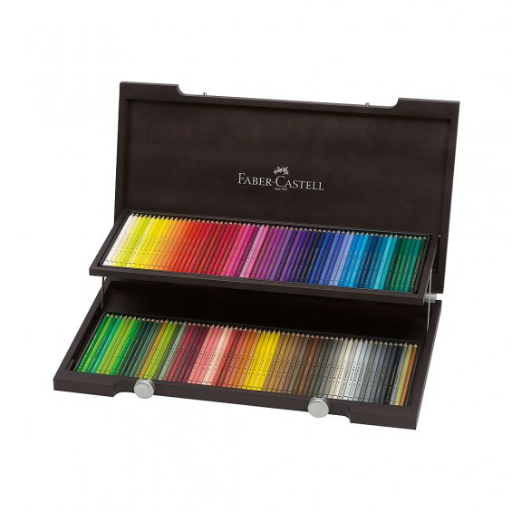 Faber-Castell Polychromos Färgpennor 120 set, Träskrin