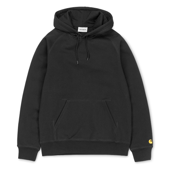 Carhartt WIP Hooded Chase Sweat, Black/Gold
