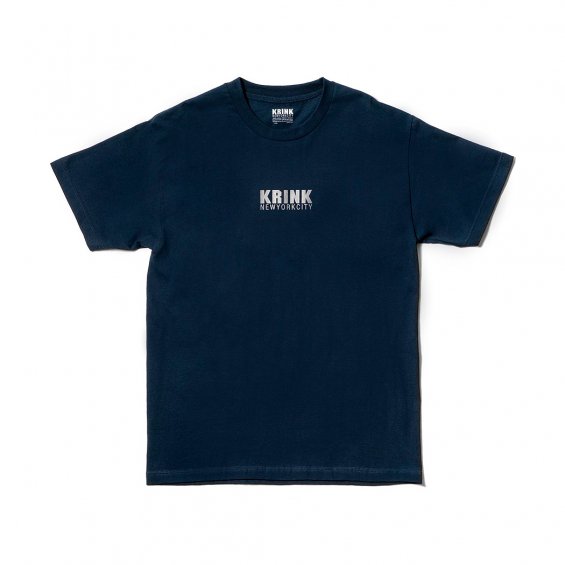 X- Krink Logo T-shirt, Navy Silver