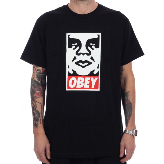 Obey Icon Face Tee, Black