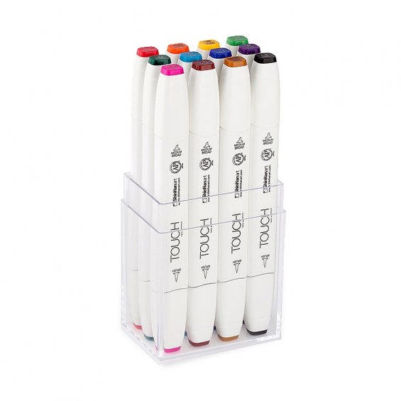 TOUCH Twin Marker Brush Set 12, Main Colors