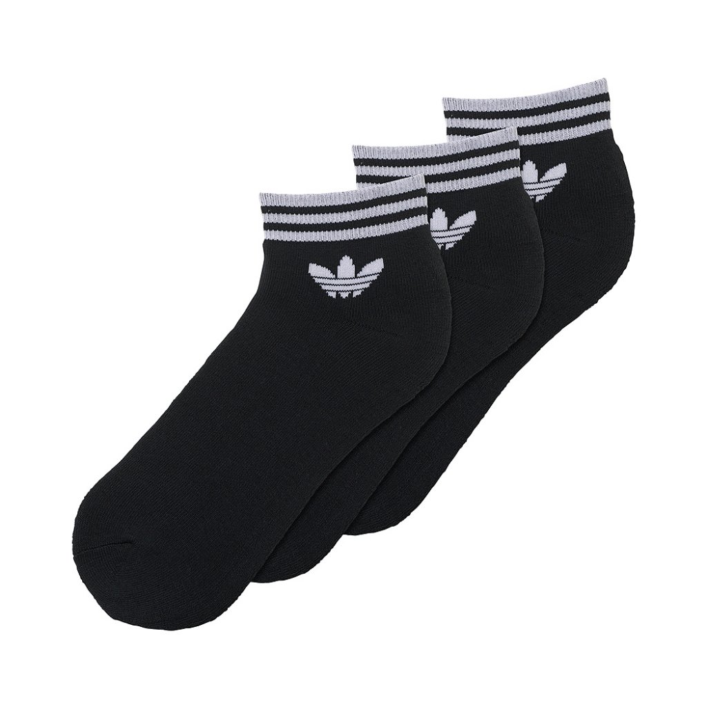 Adidas Originals Trefoil Ankle Socks, Black | Highlights