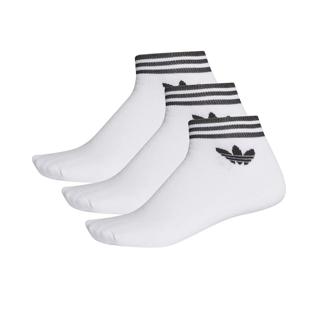 Adidas Originals Trefoil Ankle Socks, White | Highlights