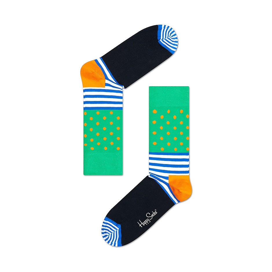 Happy Socks Stripes And Dots, Green Black | Highlights