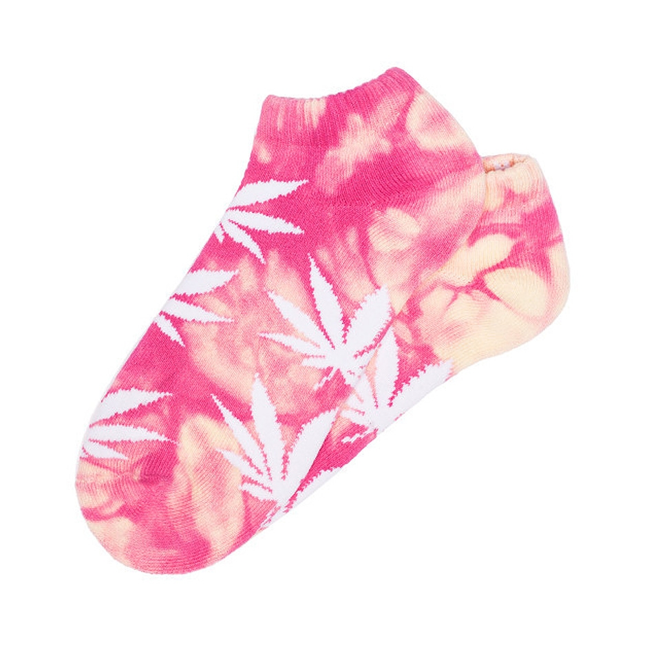 HUF Tie Dye Plantlife Ankle Sock, Yellow Pink | Highlights